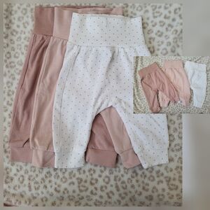 H&M Yoga-Inspired Pink and White Baby Girl Pant Set